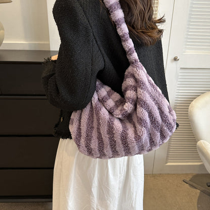 Women's Casual Plush Shoulder Bag