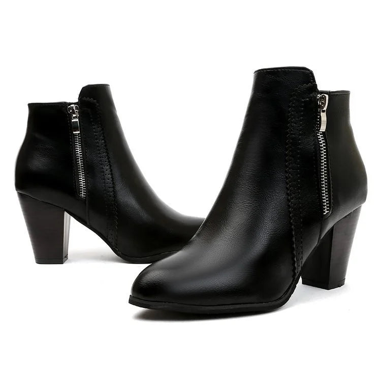 Low Heel Ankle Boots for Women
