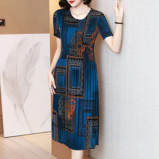 Elegant Flower Knee Length Dress for Ladies - OutfitLondon