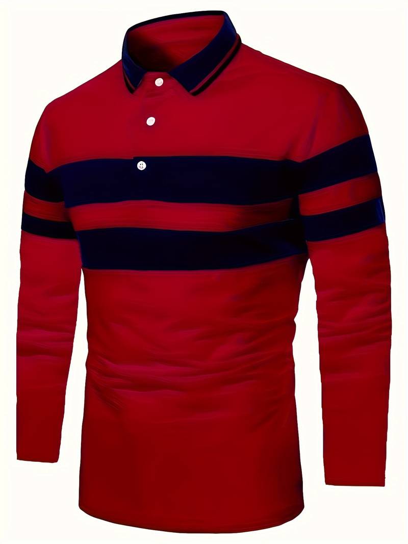 Relaxed Fit Men's Color Block Shirt