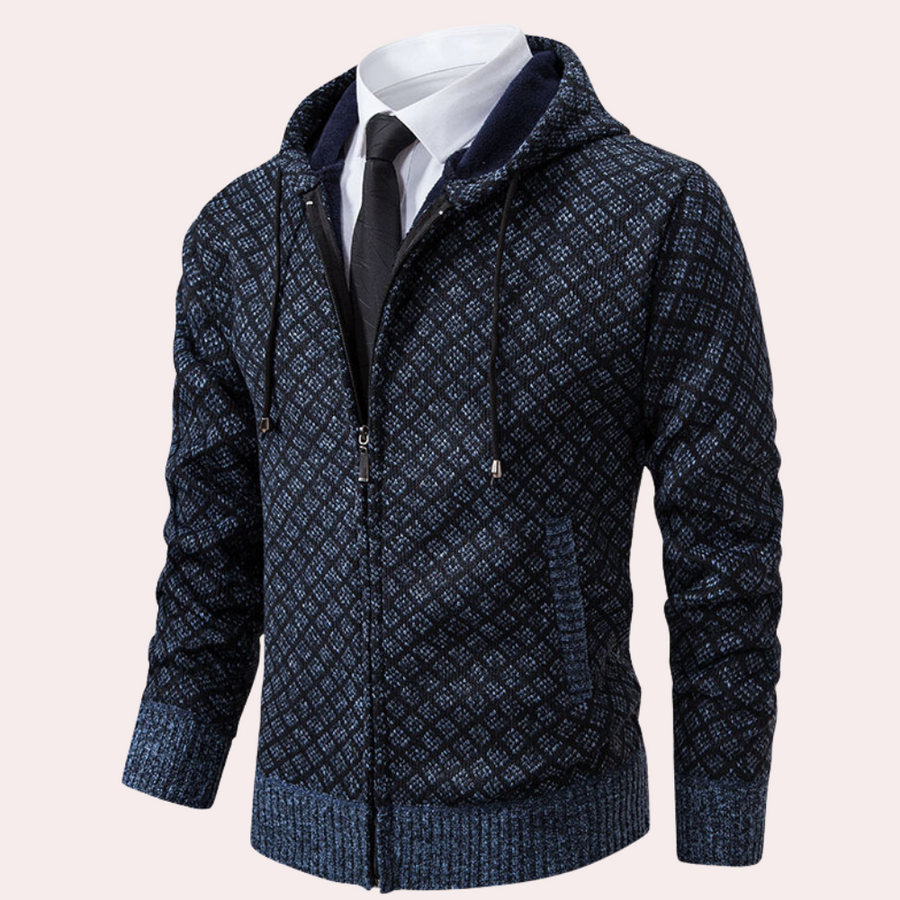 Stylish Men's Knit Hoodie Sweater