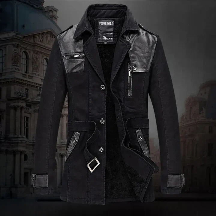 Warm Waterproof Men's Long Winter Coat