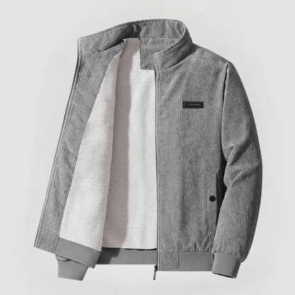 Rugged Textured Mens Bomber Jacket