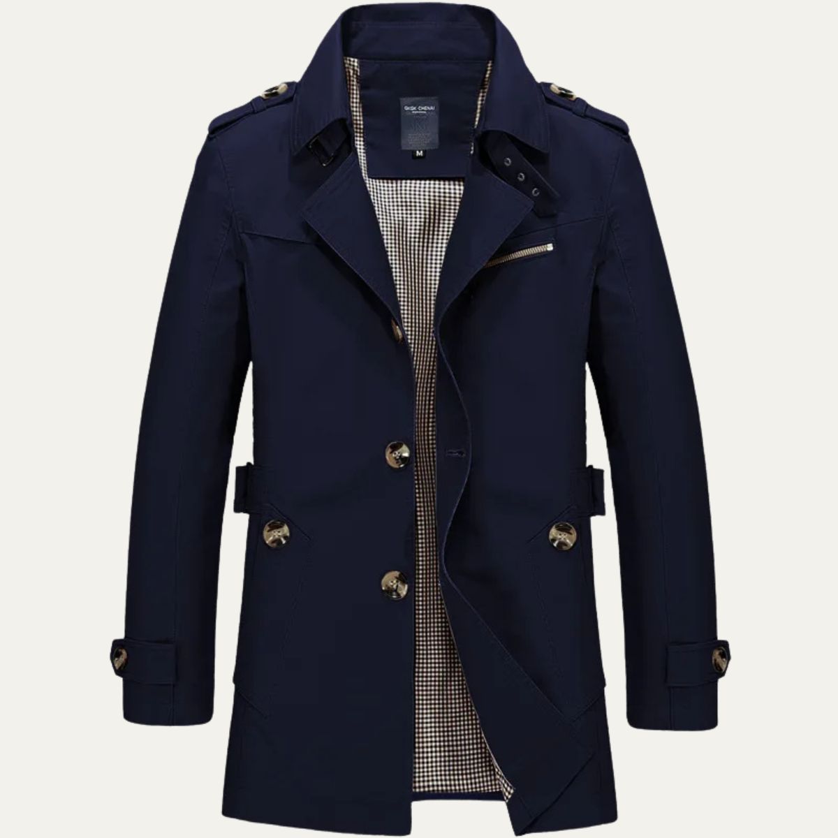 Classic Waterproof Long Trench Coat for Men