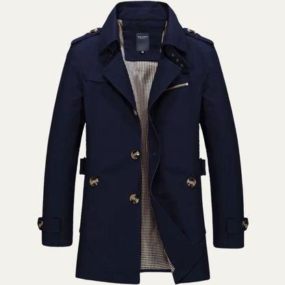 Classic Waterproof Long Trench Coat for Men