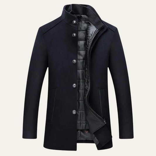 Timeless Men's Wool Trench Coat - OutfitLondon