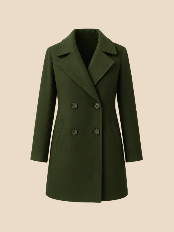 Timeless Double Breasted Women's Long Coat