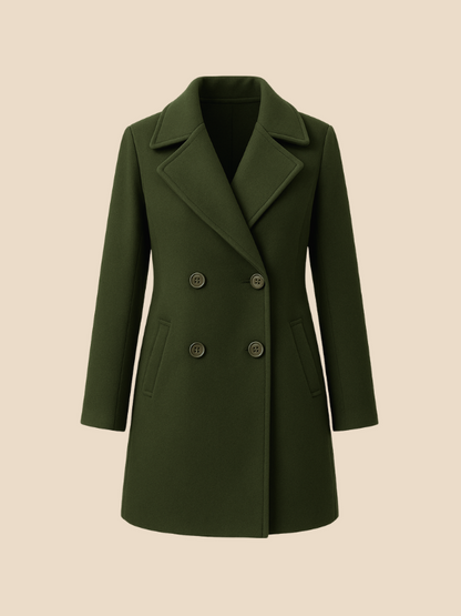 Timeless Double Breasted Women's Long Coat
