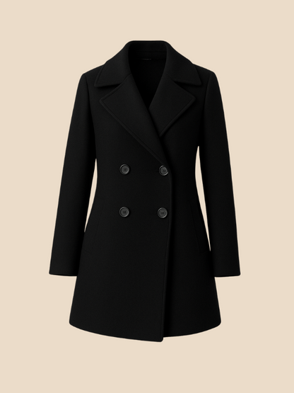 Timeless Double Breasted Women's Long Coat