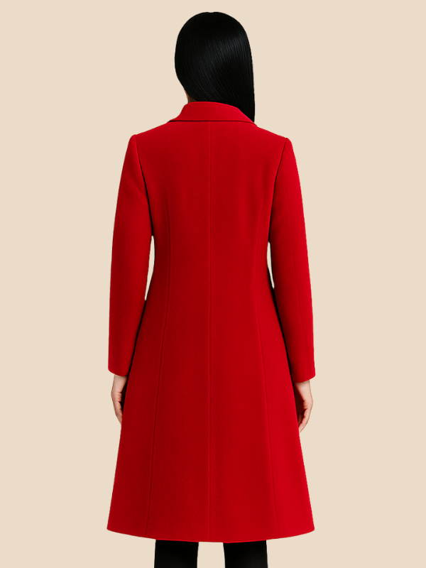 Timeless Ladies Wool Overcoat with Fitted Style