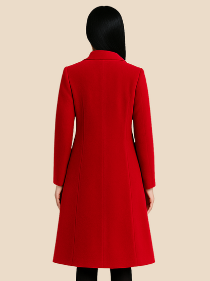 Timeless Ladies Wool Overcoat with Fitted Style