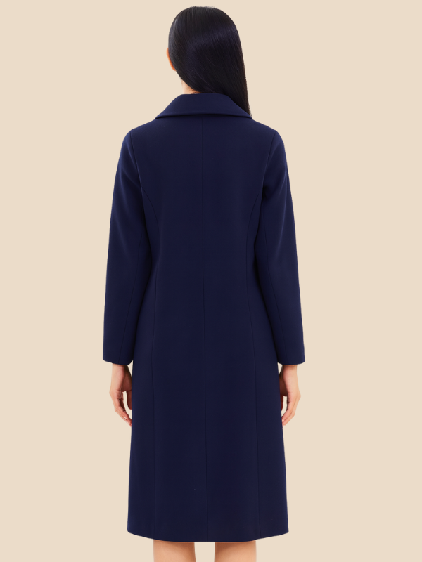 Timeless Ladies Wool Overcoat with Fitted Style