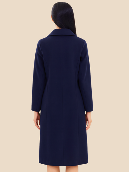 Timeless Ladies Wool Overcoat with Fitted Style