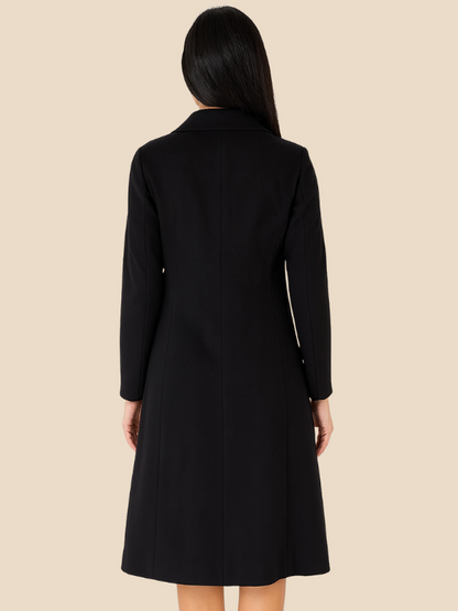 Timeless Ladies Wool Overcoat with Fitted Style