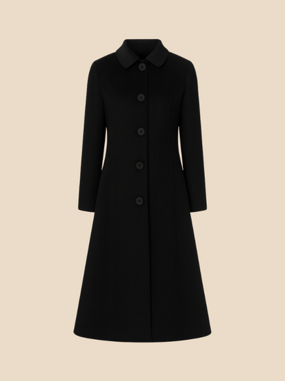 Timeless Ladies Wool Overcoat with Fitted Style