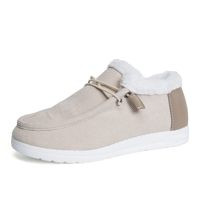 Flat Slip-On Bootie Warm Lining Ankle Snow Boots
