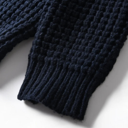 Men's Thick Cable Knit Cardigan with Shawl Neck
