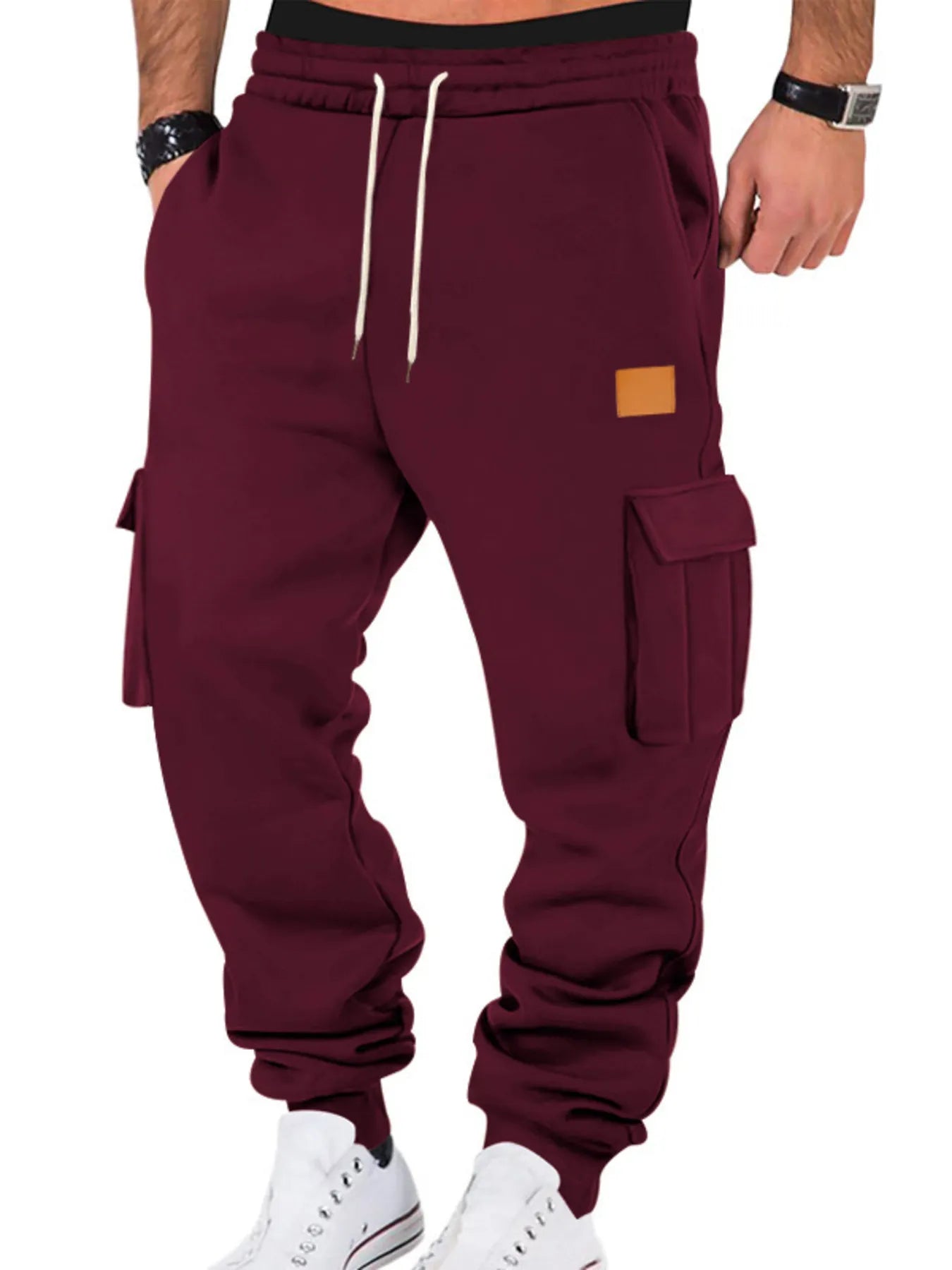 Comfortable Loose Fit Elastic Waist Jogger Pants For Men