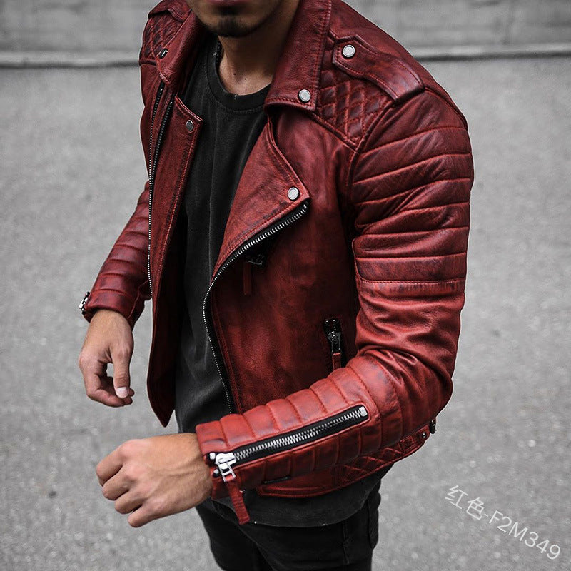 Classic Mens Black Leather Jacket