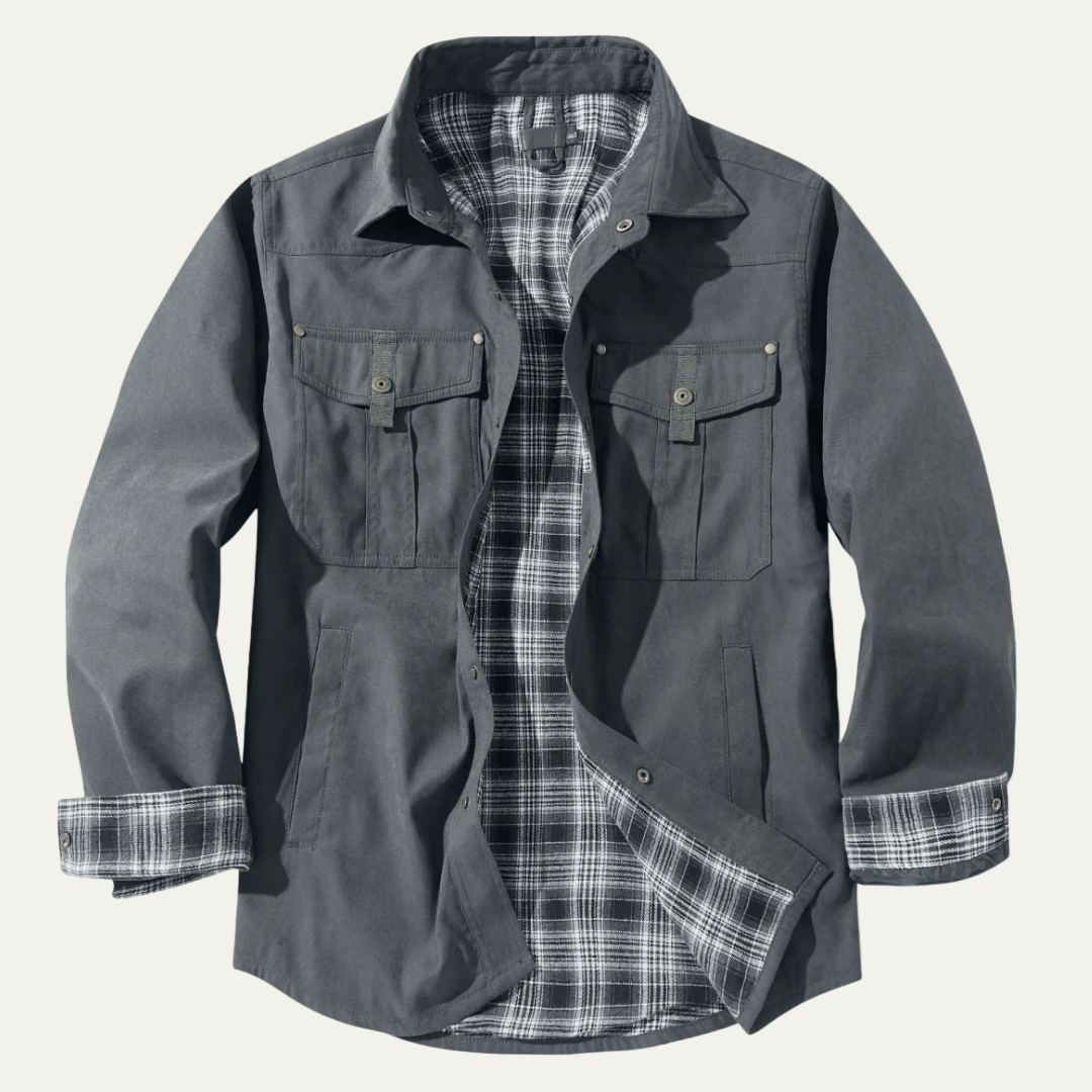 Classic Plaid Flannel Shirt Jacket - OutfitLondon