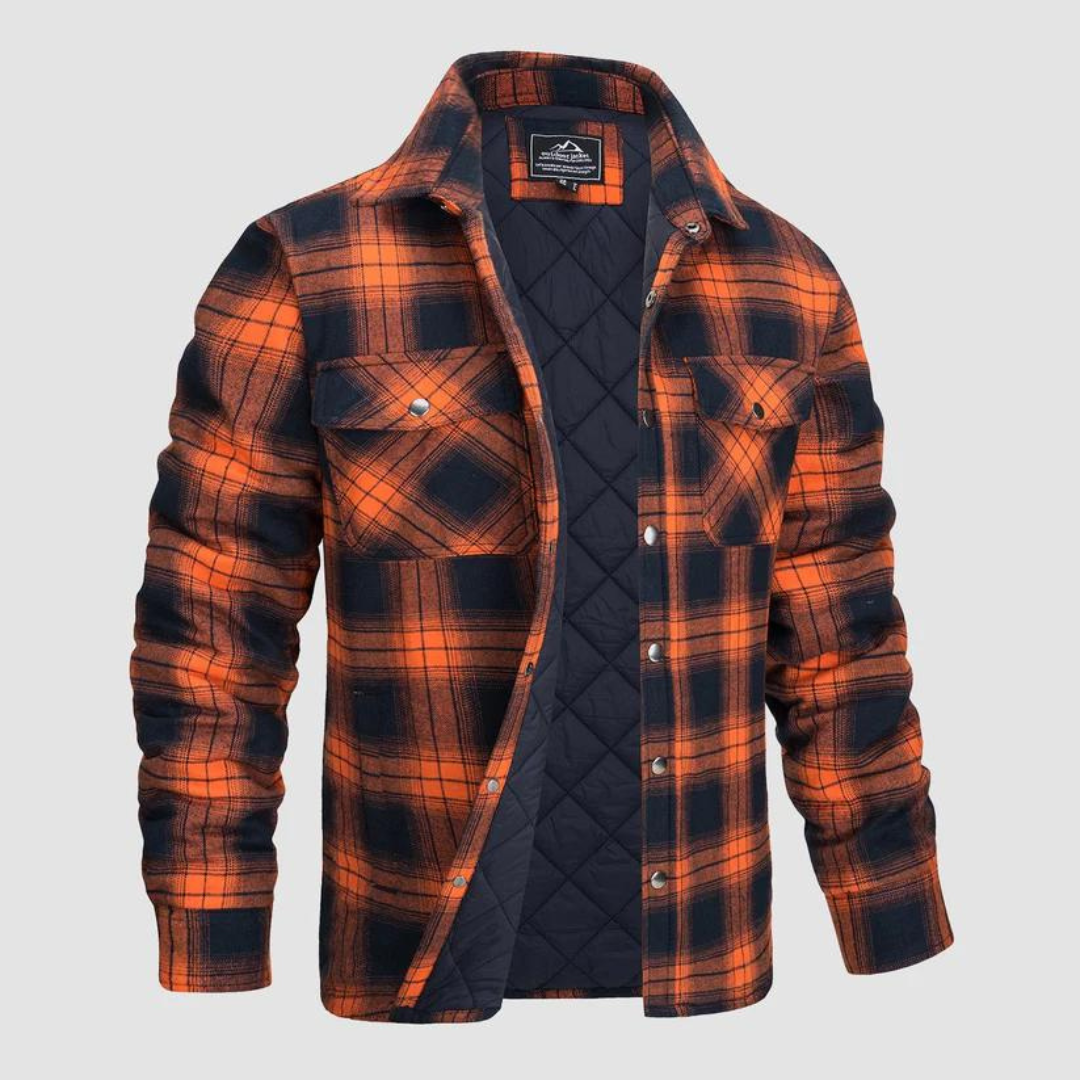 Warm Plaid Flannel Lumberjack Jacket for Men