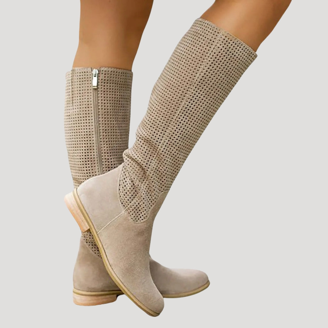 Women's Comfortable Block Heel Ankle Boots - OutfitLondon