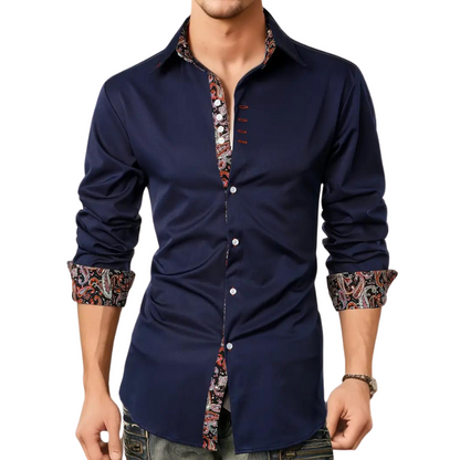 Trendy Mens Shirt with Classic Paisley Pattern