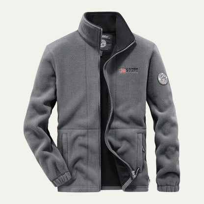 Men's Thick Quilted Fleece Zip Up Jacket