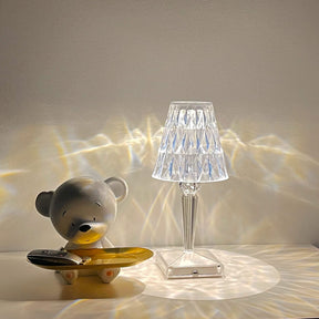 Crystal Cordless Diamond Table Lamp
