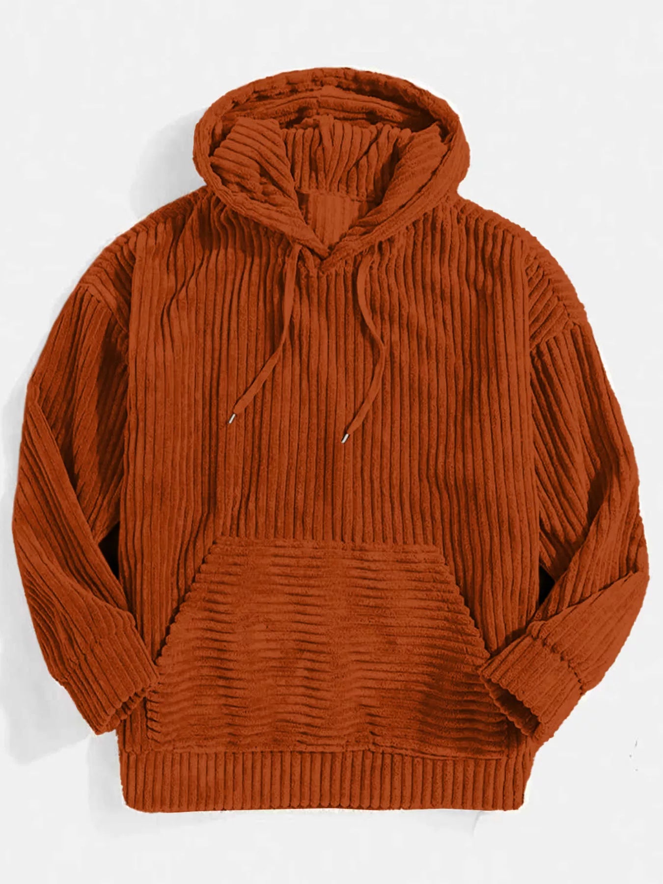 Casual Mens Corduroy Hoodie Jacket Loose Fit