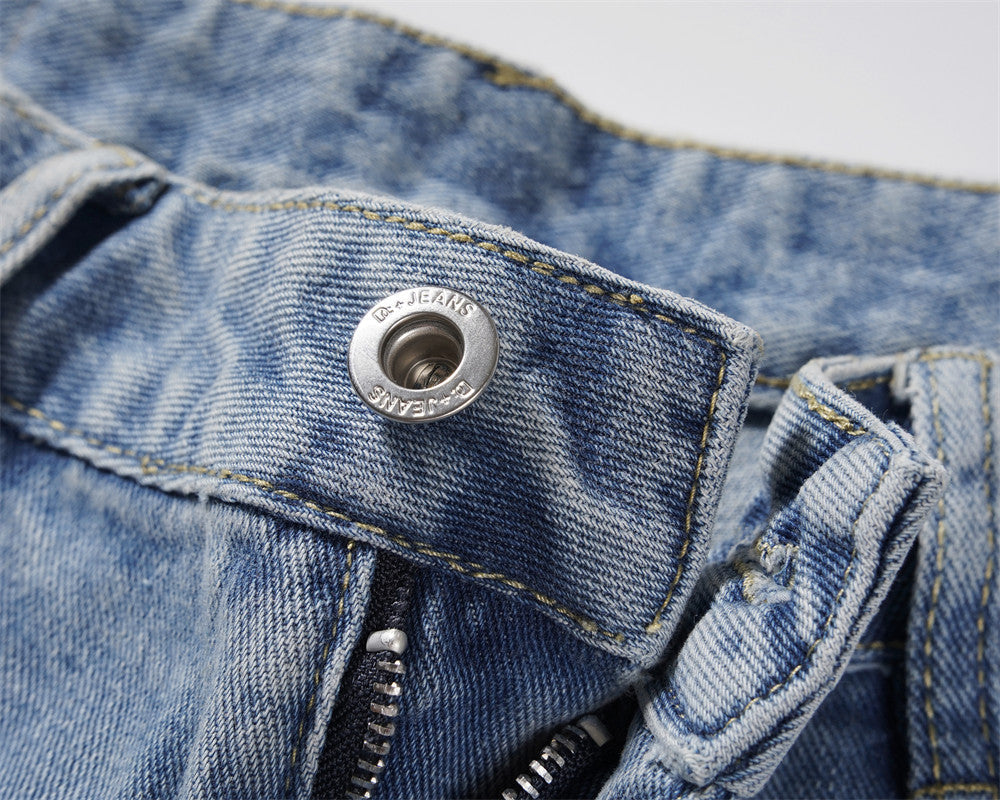Men's Casual Denim Cargo Jeans