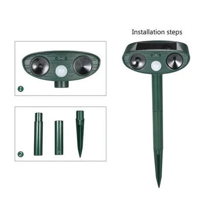 Ultrasonic Deer Repeller Solar Powered - Get Rid of Deer in 48 Hours