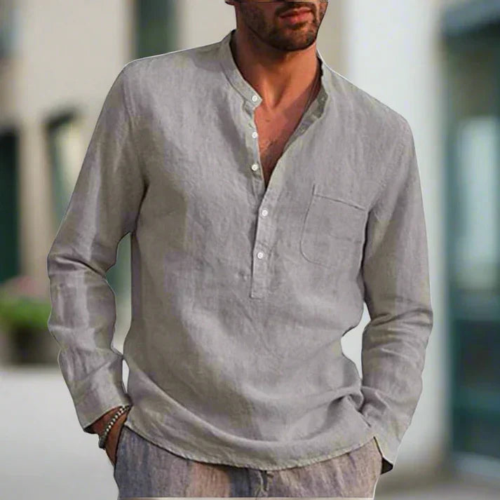 Classic Cotton Shirt with Pocket