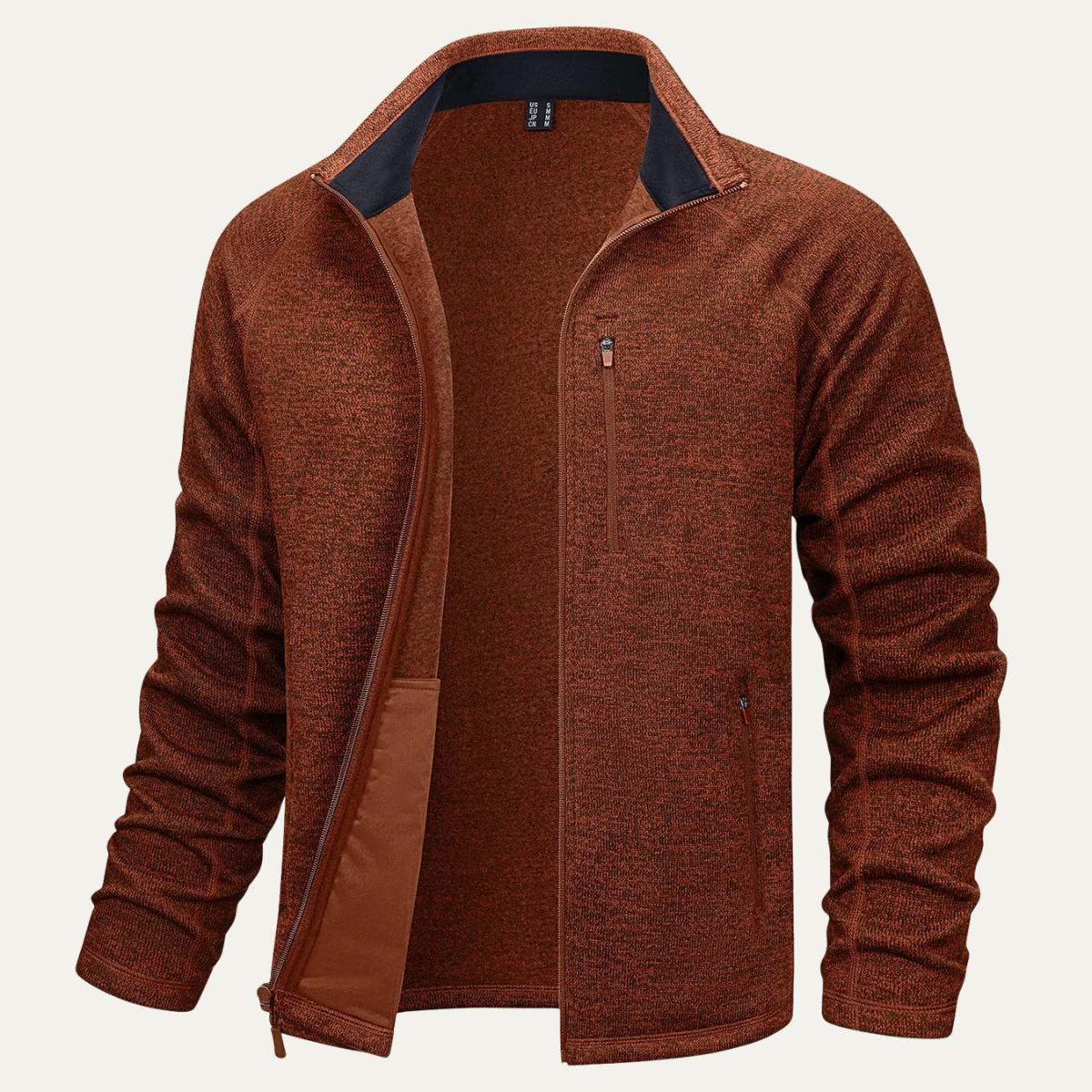 Men's Slim Fit Soft Full Zip Fleece Jacket