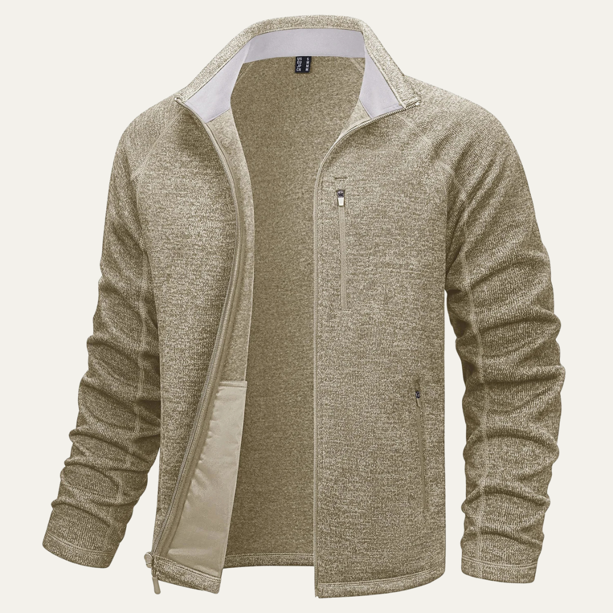 Men's Slim Fit Soft Full Zip Fleece Jacket