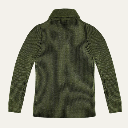 Warm Mens Wool Crew Neck Cardigan Sweater