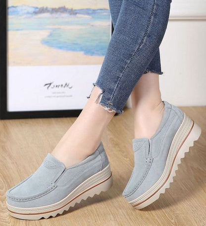 Wide Feet Orthopedic Suede Leather Shoes For Women