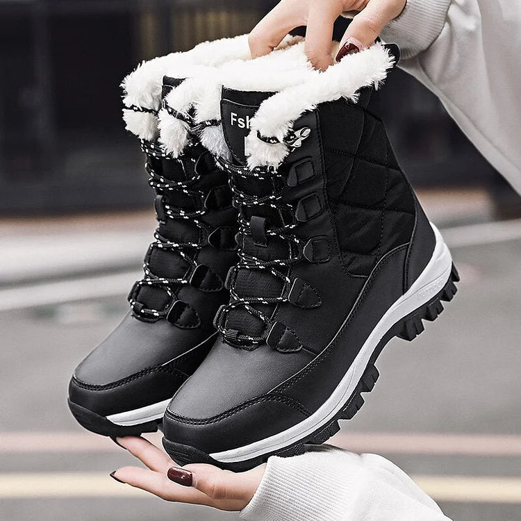 Warm Leather Ankle Boots for Women