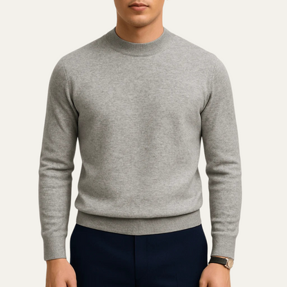 Men's Fitted Knitted Crew Neck Sweater