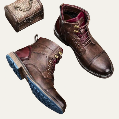 Rugged Leather Military Boots