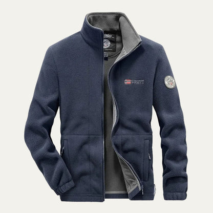 Men's Thick Quilted Fleece Zip Up Jacket