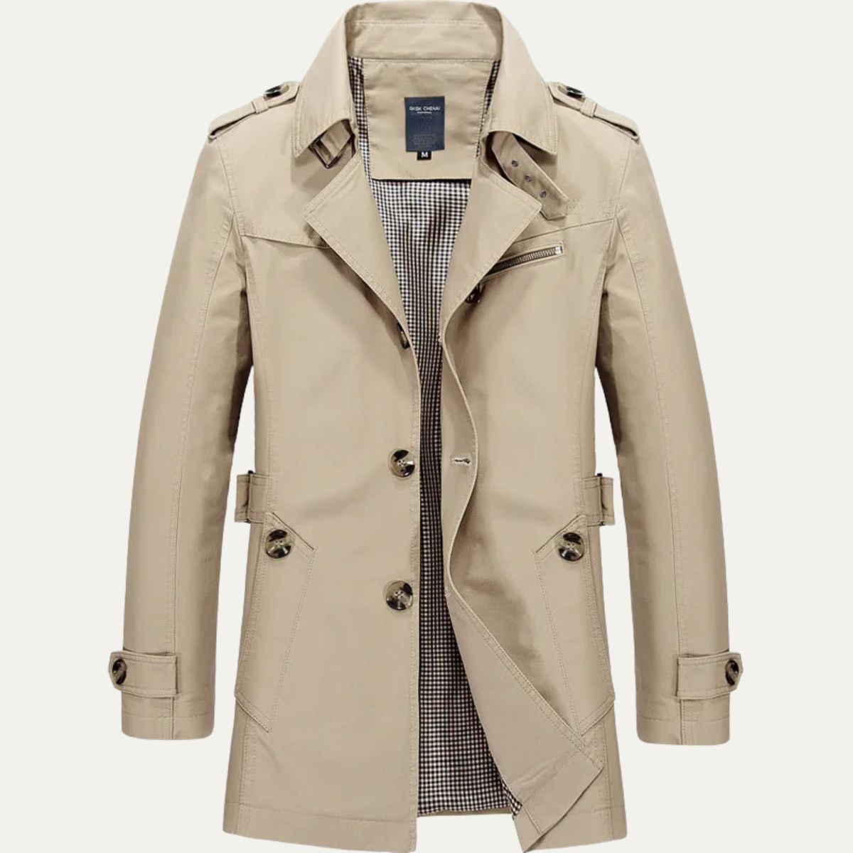Classic Waterproof Long Trench Coat for Men