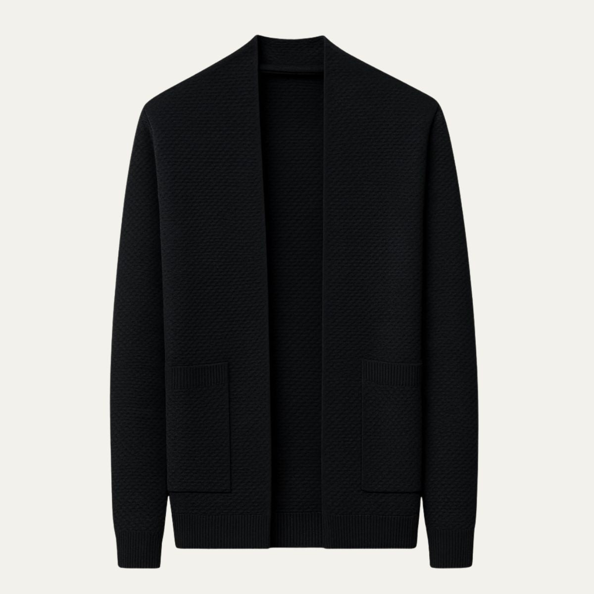Relaxed Fit Men's Open Front Cardigan Sweater - OutfitLondon