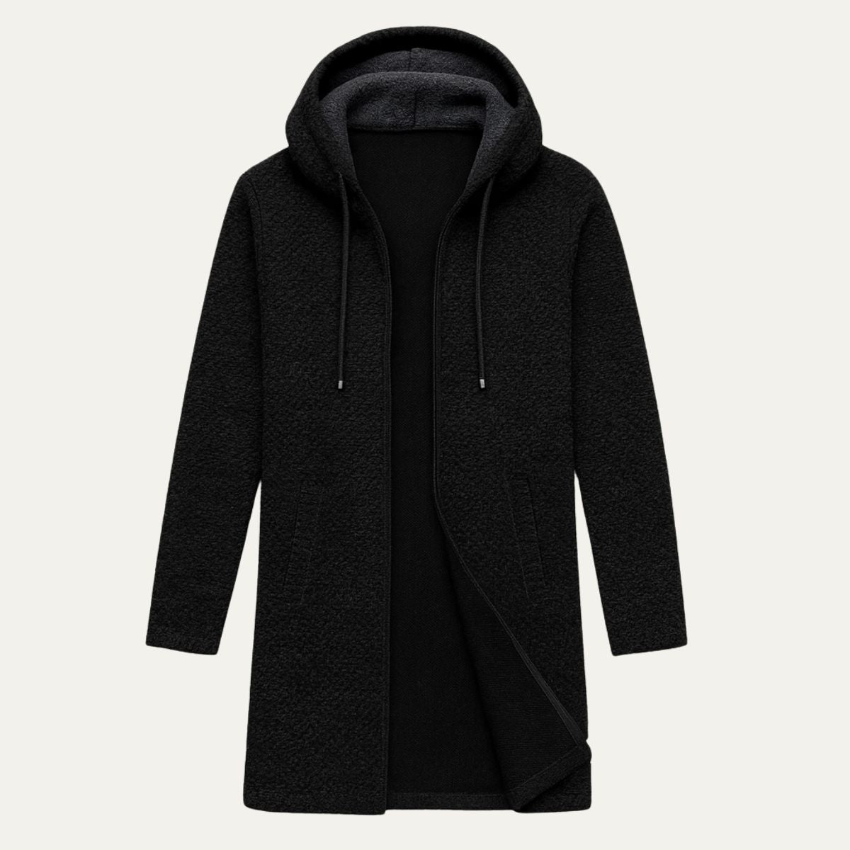Relaxed Fit Mens Long Cardigan Sweater Coat