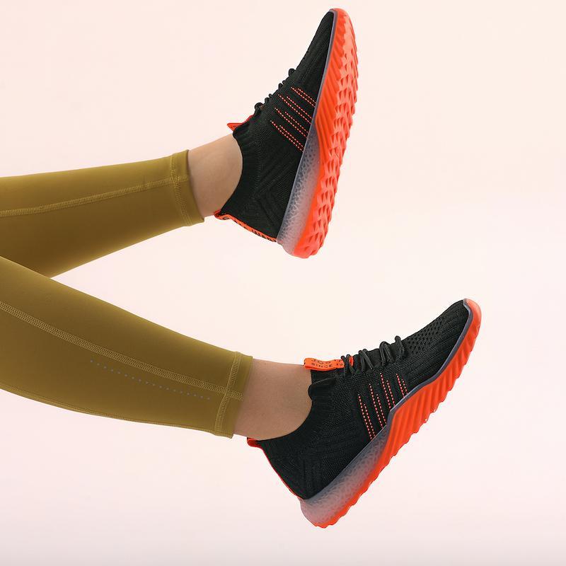Colorblock Knitted Sneakers For Women