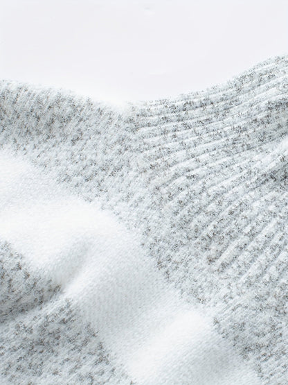 Soft Striped Crew Neck Sweater for Ladies