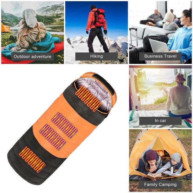 New Heating Down Cotton Sleeping Bag USB Warmth