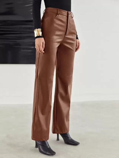 Stylish Women's Leather Pants for Spring - OutfitLondon