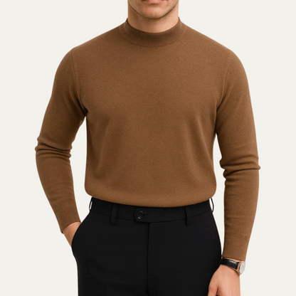 Men's Fitted Knitted Crew Neck Sweater