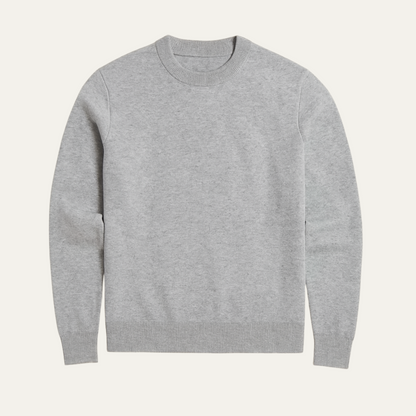 Men's Fitted Knitted Crew Neck Sweater - OutfitLondon